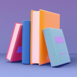Imagem de livros empilhados.